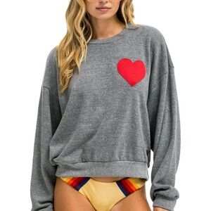 Heart Stitch Relaxed Crew